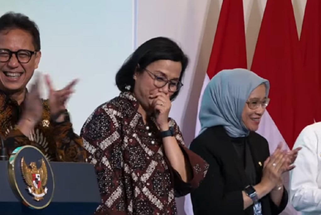 Momen Sri Mulyani Tersipu Malu Diucapkan Selamat Ulang Tahun oleh Prabowo