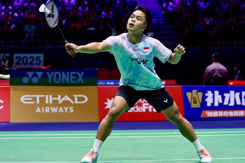 Anthony Ginting Tersingkir Prematur di BWF World Championships 2025 usai Kalah Dramatis dari Toma Junior Popov