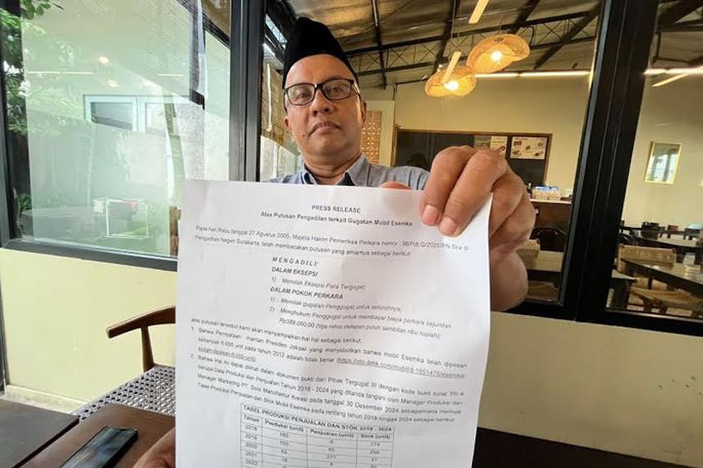 Gugatan Wanprestasi Mobil Esemka Jokowi Ditolak, Penggugat Siapkan Langkah Hukum Lanjutan