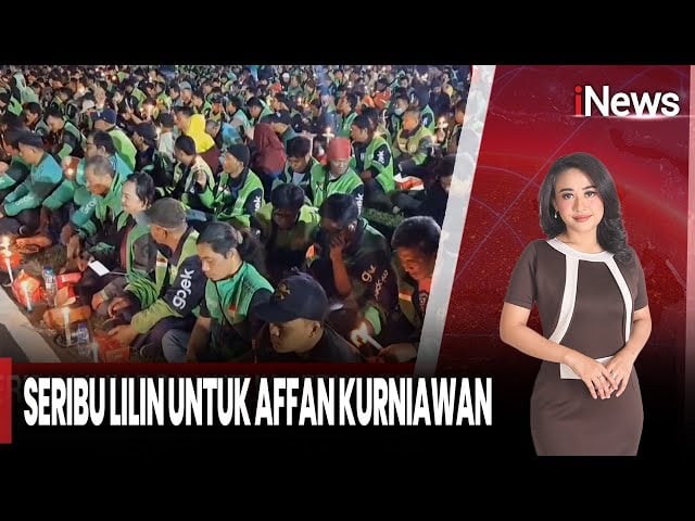Driver Ojol Doa Bersama untuk Affan Kurniawan