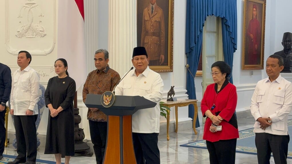 Prabowo Bersama Megawati, Ketum Parpol dan Kabinet Gelar Pertemuan, Gibran Tak Tampak