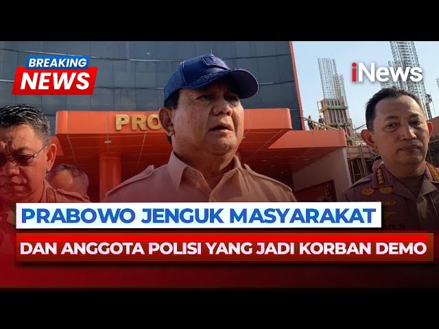 Presiden Prabowo Jenguk Korban Demo Ricuh di RS Polri, Minta Polisi Terluka Dapat Kenaikan Pangkat Luar Biasa