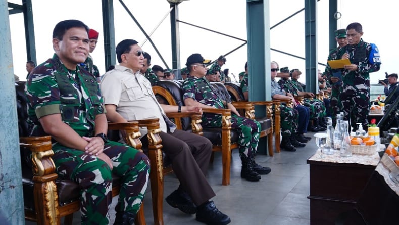 Panglima TNI dan Menhan Pantau Langsung Latihan Super Garuda Shield 2025 di Baturaja