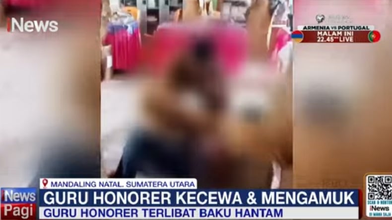Rapat Sekolah di Madina Ricuh, Guru Honorer dan ASN Baku Hantam