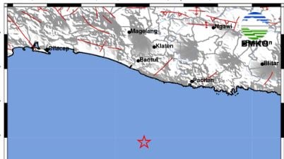 Pusat Gempa Terkini 2 Menit yang Lalu Magnitudo 3,1 Guncang Gunungkidul DIY