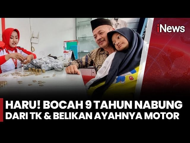 Bocah 9 Tahun di Ponorogo Belikan Ayah Sepeda Motor dari Hasil Menabung Sejak TK