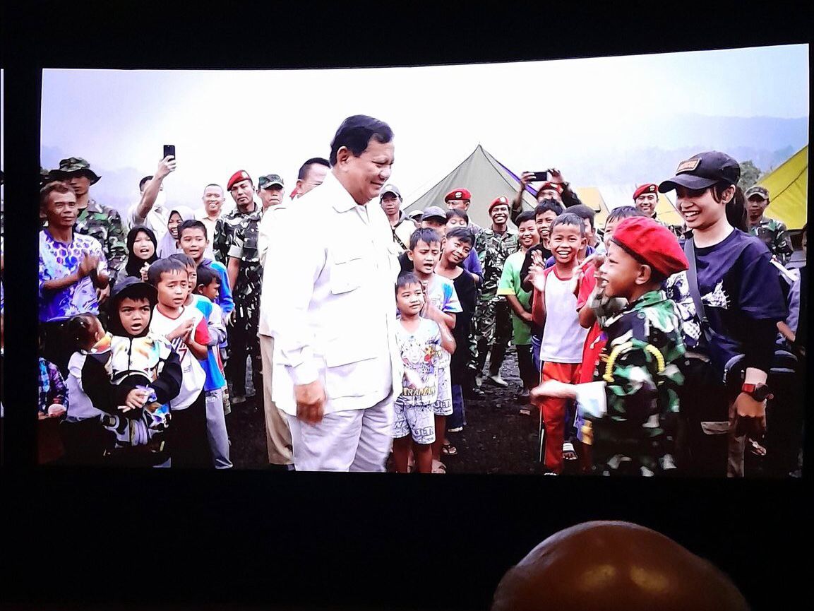 Viral Video Prabowo Diputar di Bioskop sebelum Film Mulai, Netizen Gaduh!