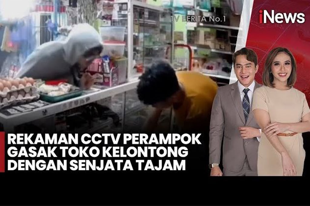 Terekam CCTV Aksi Perampokan di Makassar, Pelaku Bersenjata Tajam Gasak Toko Kelontong