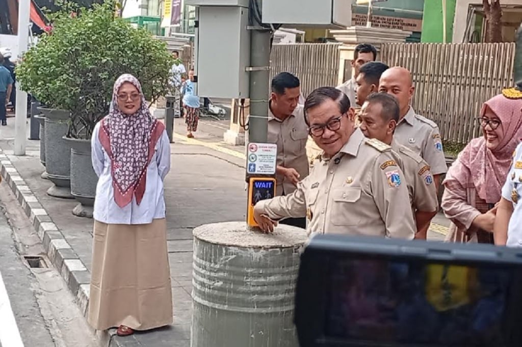 Ada Pelican Crossing di Stasiun Cikini, Pramono Minta Ojol hingga Taksi Tak Parkir Sembarangan