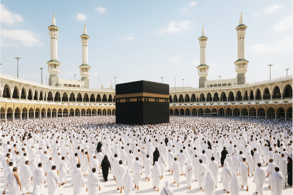 Prompt Gemini AI di depan Ka'bah Ternyata Bisa Hasilkan Foto Realistis seperti Asli