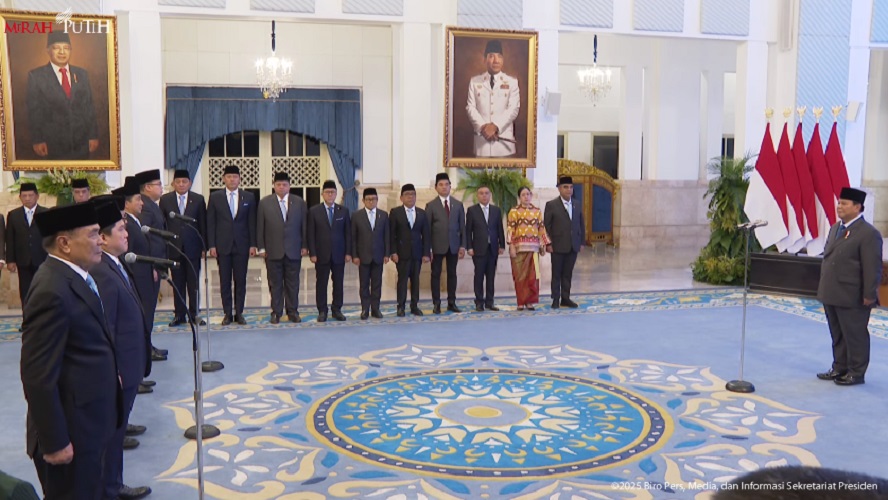 Gibran Tak Hadir saat Prabowo Lantik Menteri Baru, ke Mana?