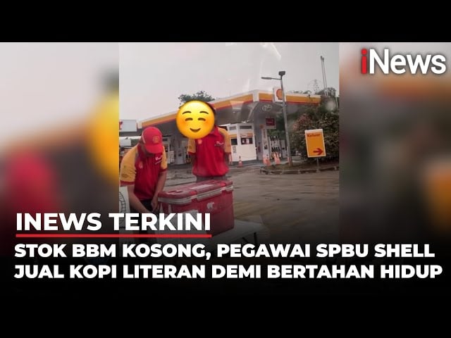 Stok BBM Kosong, Karyawan SPBU Shell Berjualan Kopi Literan untuk Bertahan Hidup