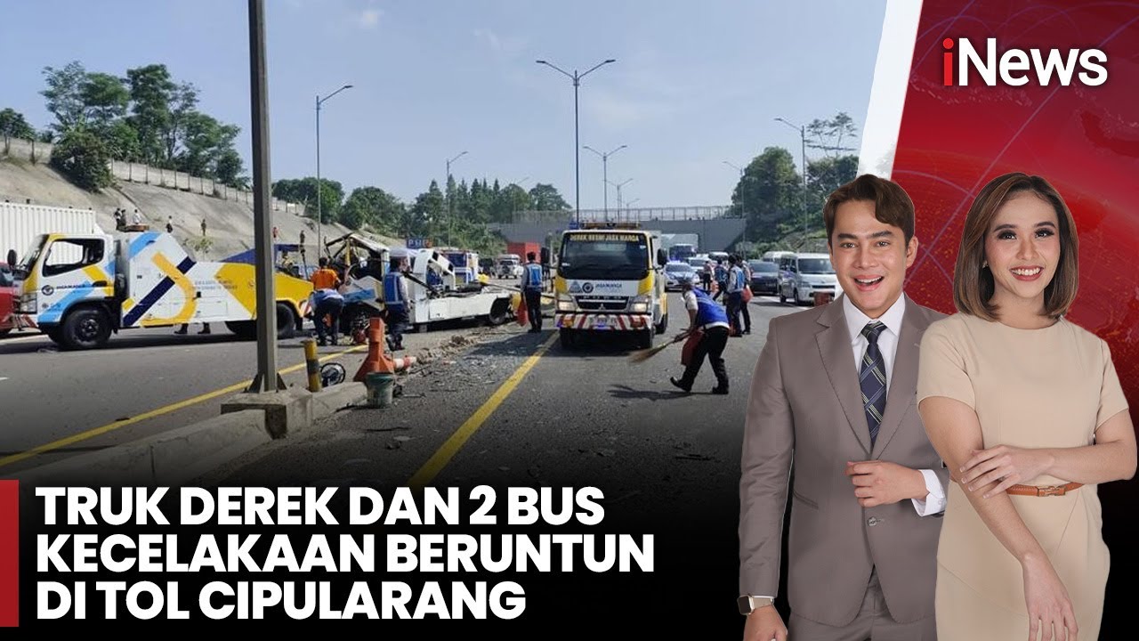 Kabar Terbaru Kecelakaan Beruntun 2 Bus Tabrak Mobil Derek di Tol Cipularang