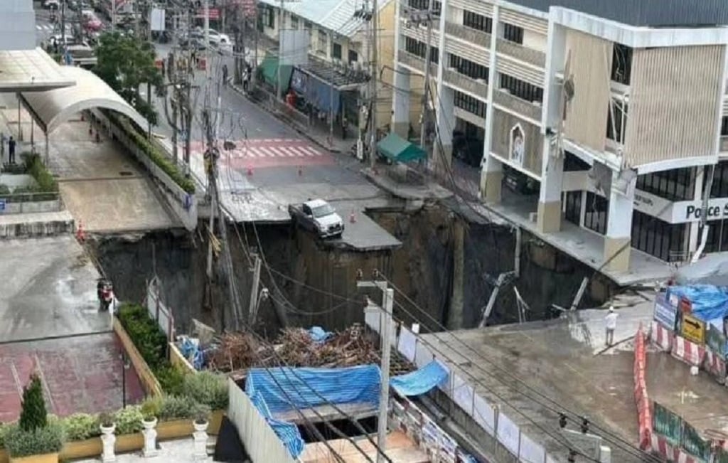 Bangkok Gempar! Lubang Raksasa Sedalam 50 Meter Muncul di Depan Rumah Sakit
