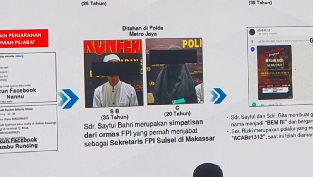 Polda Metro Ungkap Ada Simpatisan FPI Jadi Tersangka Penghasutan Penjarahan