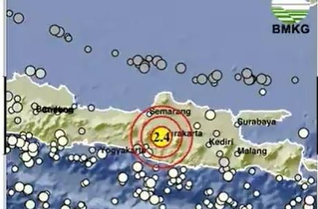 Info BMKG Pusat Gempa Terkini 2 Menit yang Lalu M 2,4 Guncang Solo