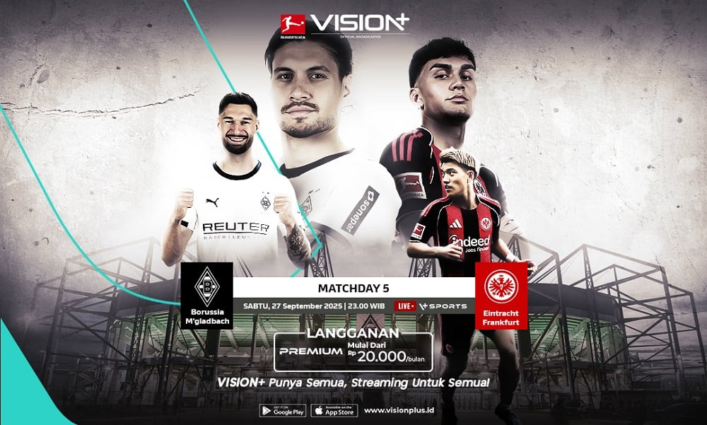 Jadwal dan Link Live Streaming Monchengladbach Vs Frankfurt: Kevin Diks Cs Beraksi Malam Ini