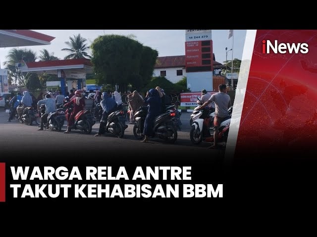 Kelangkaan BBM di Aceh Singkil, Antrean Panjang Kendaraan Mengular di SPBU