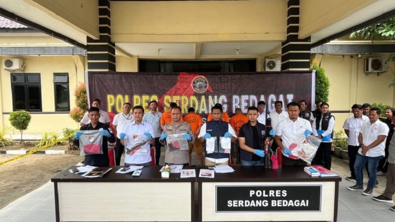 4 Orang Ditangkap Polres Sergai terkait Kasus Penganiayaan, Senpi Ilegal hingga Narkoba