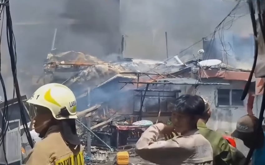 Update Kebakaran Permukiman Padat Penduduk Taman Sari: 6 Orang Luka Ringan, 225 Warga Mengungsi