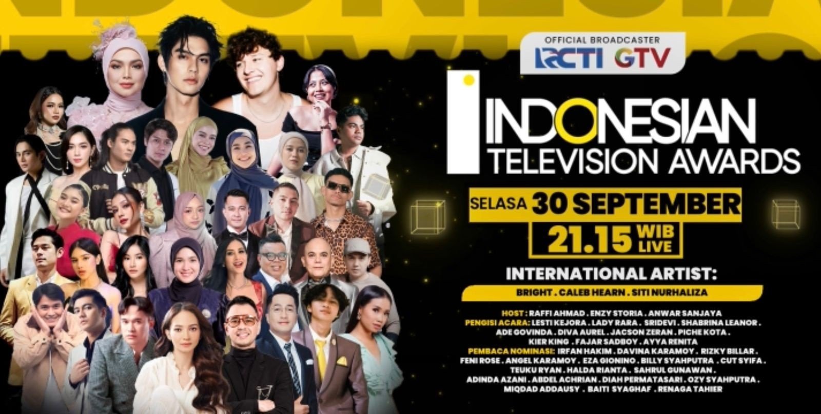Bright, Siti Nurhaliza hingga Lesti Kejora Siap Ramaikan Malam Puncak Indonesian Television Awards 2025 Spektakuler