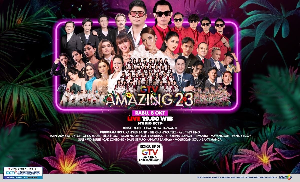 Bertabur Kolaborasi Bintang-Bintang Spektakuler! Kangen Band dan The Changcuters Meriahkan Perayaan Ulang Tahun Ke-23 GTV 