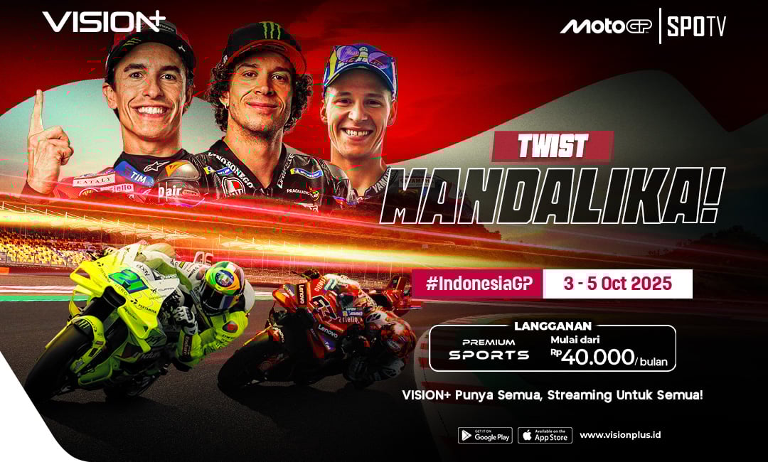 Jadwal dan Link Live Streaming MotoGP Indonesia 2025, Saksikan di VISION+ 