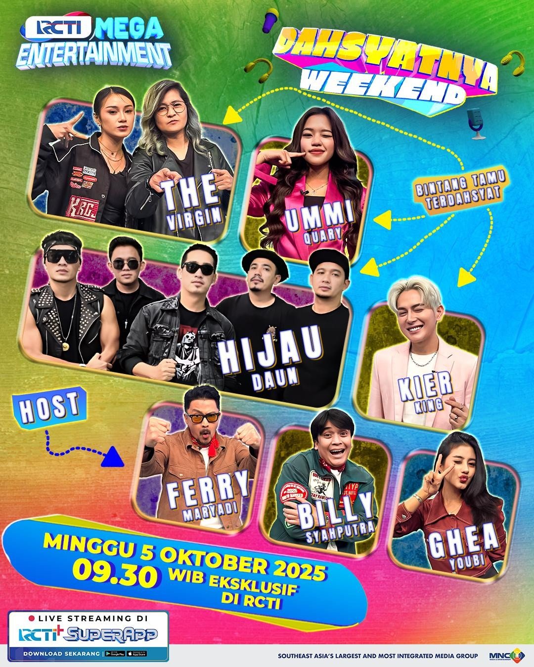 Nostalgia Bareng Band Hijau Daun dan The Virgin di Dahsyatnya Weekend