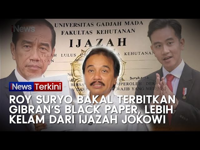 Roy Suryo Cs Bakal Terbitkan Gibran’s Black Paper: Lebih Gelap dari Ijazah Jokowi