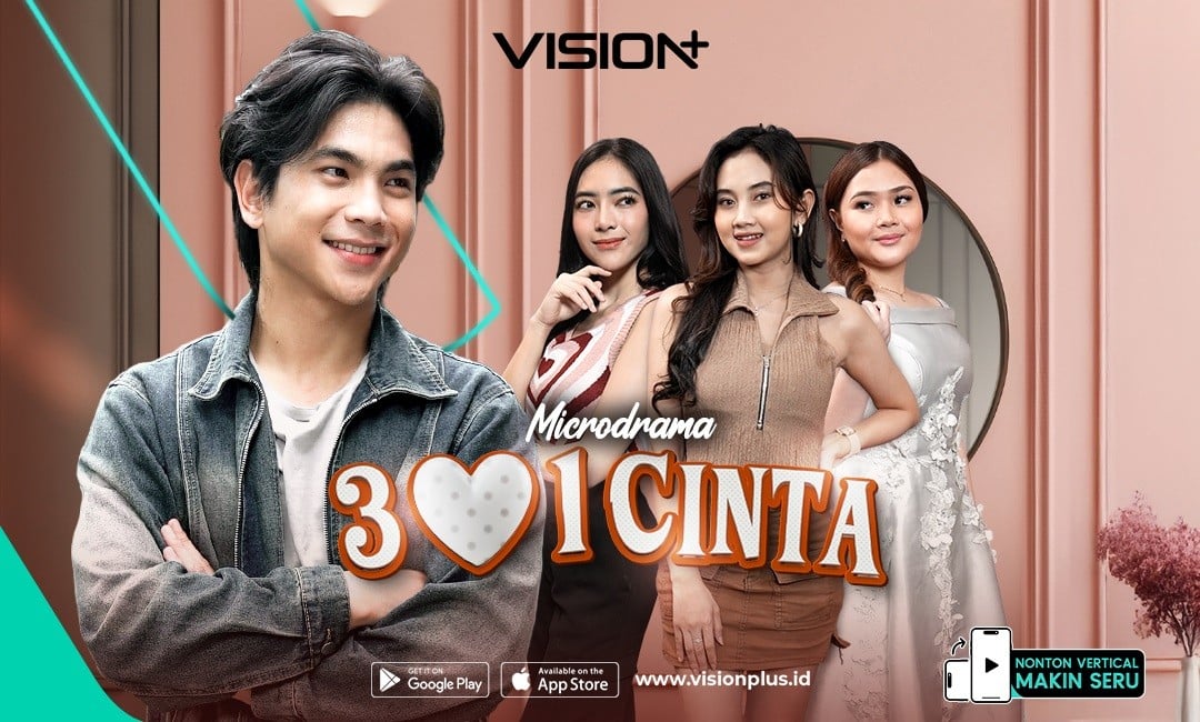 Sinopsis dan Link Nonton Microdrama 3 Hati 1 Cinta di VISION+ 