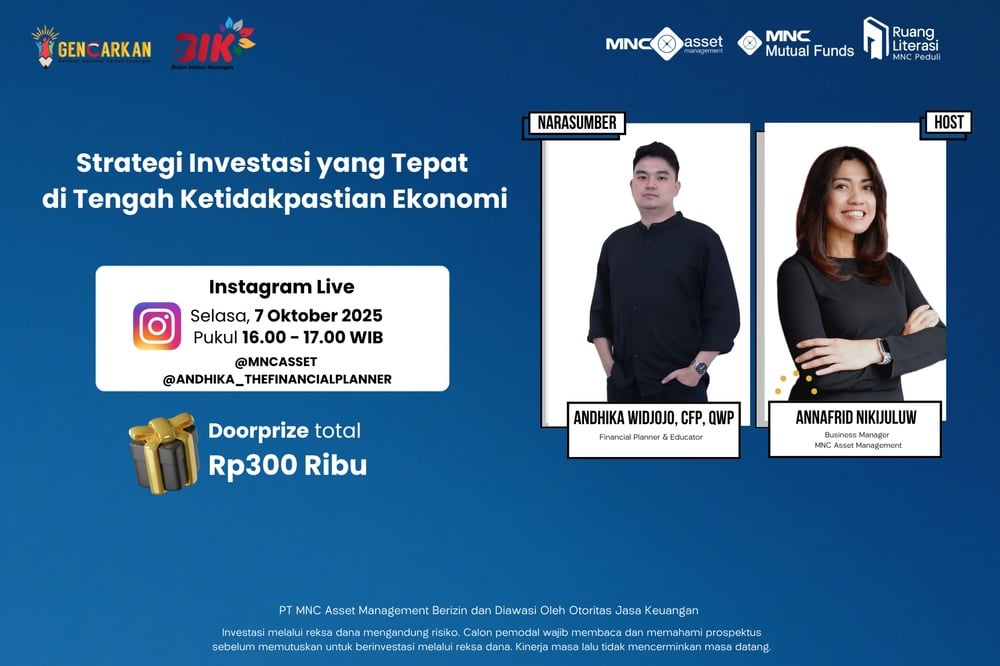 Jangan Lewatkan IG Live MNC Asset Management 'Strategi Investasi yang Tepat di Tengah Ketidakpastian Ekonomi' Sore Ini!