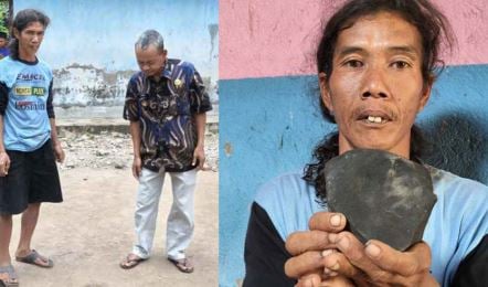 Heboh! Warga Tegal Temukan Batu Hitam Diduga Meteor, Begini Penampakannya