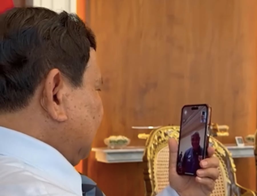 Prabowo Video Call Timnas jelang Laga Lawan Arab Saudi: Give Us Good News Tonight 