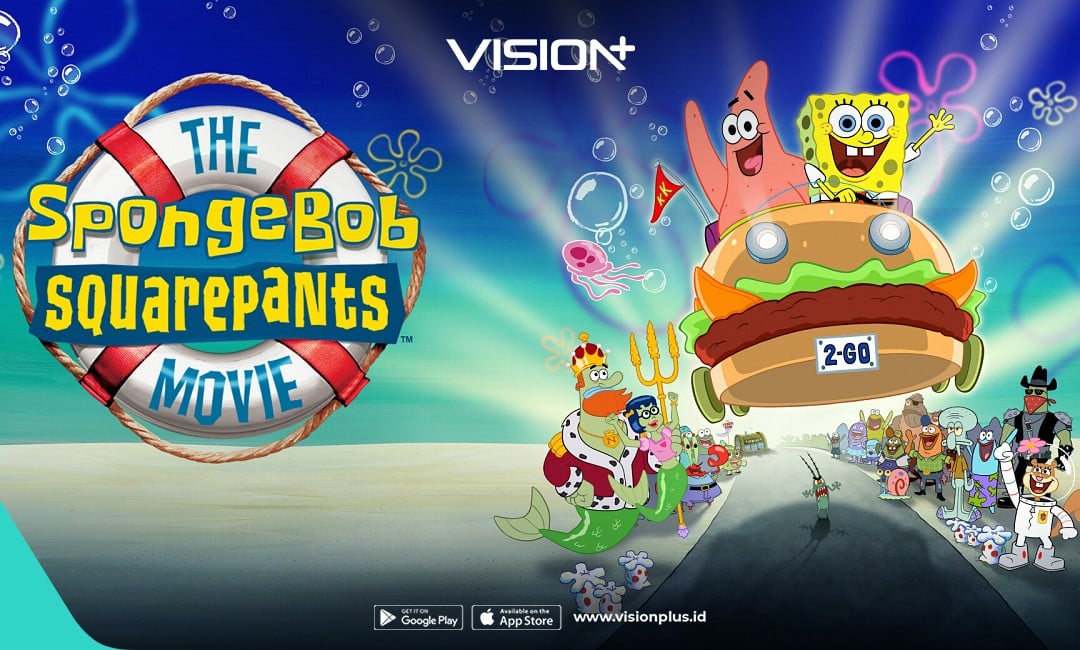SpongeBob dan Patrick Beraksi dalam The SpongeBob SquarePants Movie di VISION+ 