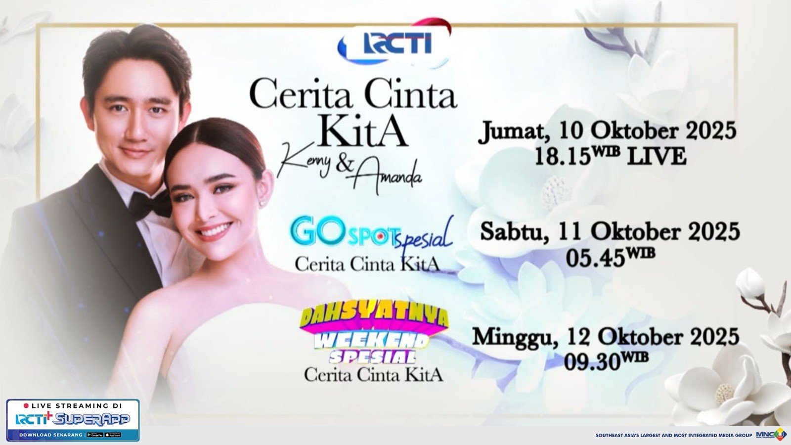 Dari Layar Drama ke Pelaminan Nyata: Cinta Kenny Austin dan Amanda Manopo Disiarkan LIVE di RCTI