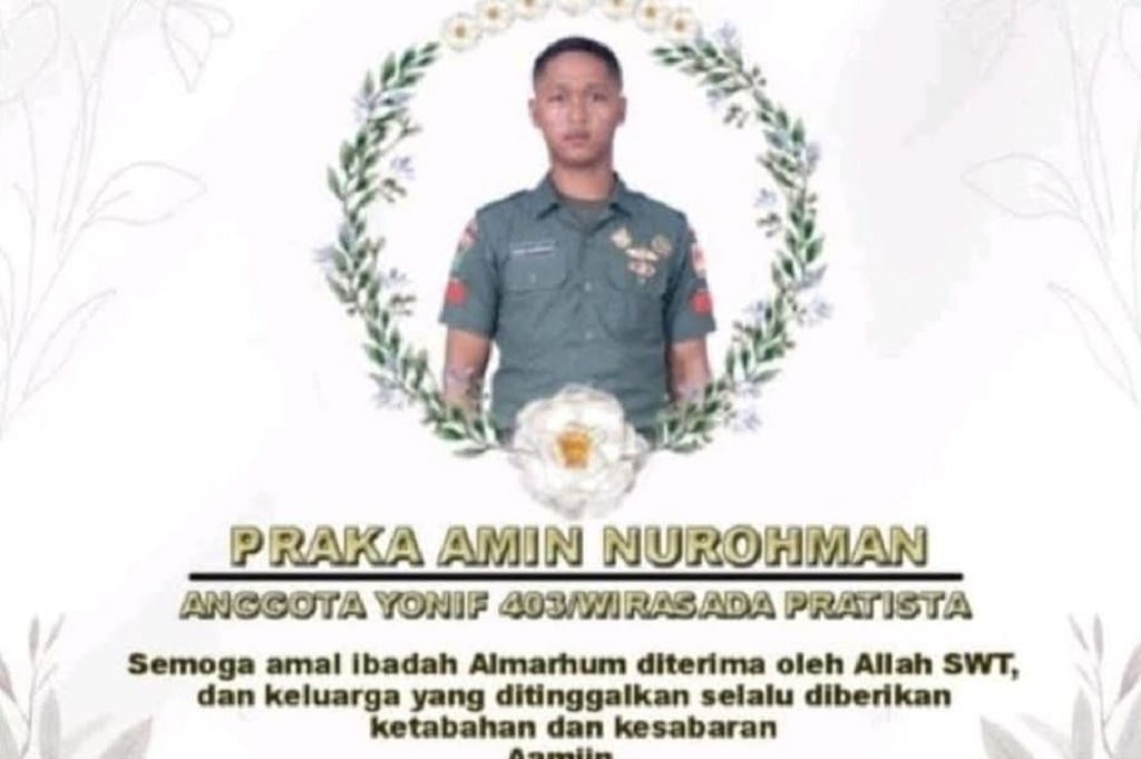 Identitas Prajurit TNI Gugur di Teluk Bintuni, Praka Amin asal Kebumen dari Satgas Yonif 410 Alugoro