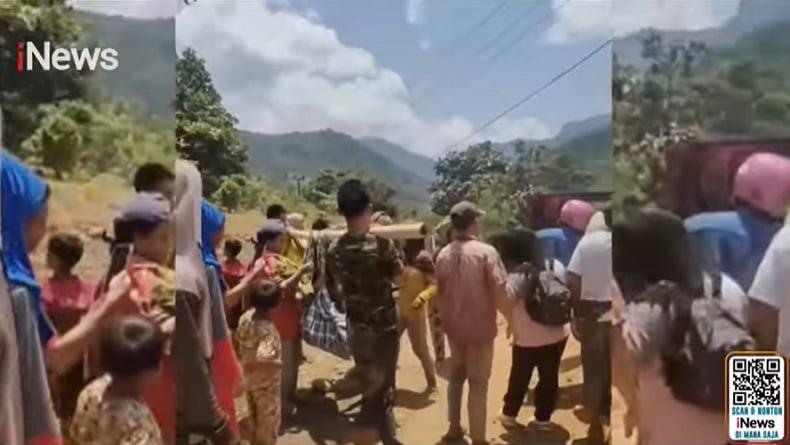 Pilu, Ibu Hamil di Maros Ditandu 7 Kilometer Menuju Puskesmas akibat Jalan Rusak
