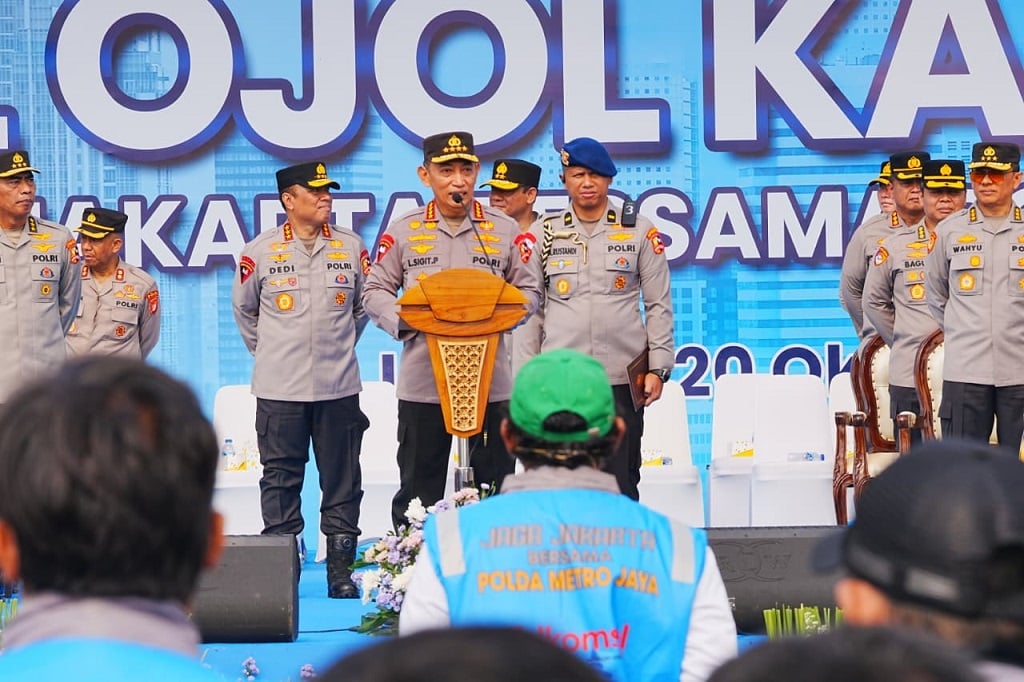 Kapolri Pimpin Apel Ojol Kamtibmas di Monas, Ajak Sinergi Jaga Keamanan dan Ketertiban