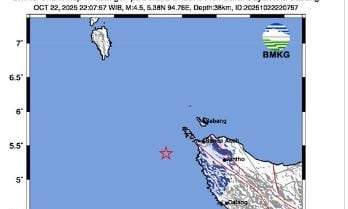 Gempa Terkini M 4,5 Guncang Sabang Aceh, Dirasakan hingga Aceh Besar