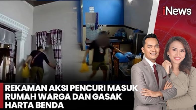 Terekam CCTV, Pencuri Bobol Rumah di Pangkep dan Kabur Naik Mobil Rental Dikemudikan Istri