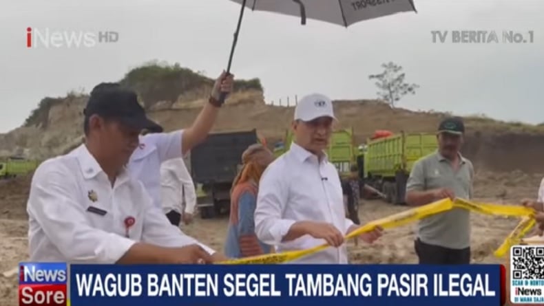 Segel Tambang Pasir Ilegal di Lebak,  Wagub Banten: Kami Minta Semua Aktivitas Dihentikan