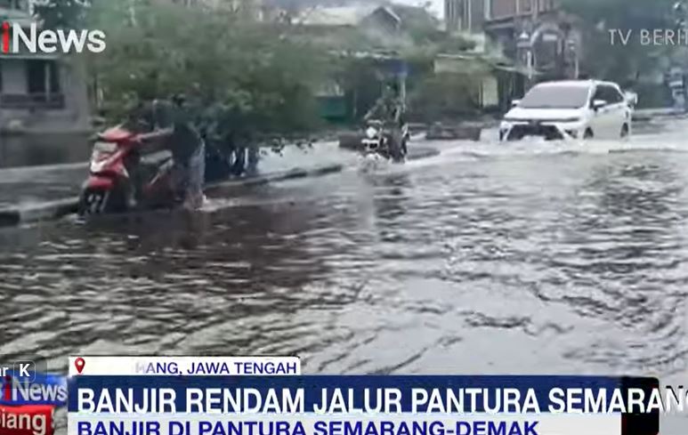 Banjir di Pantura Semarang Belum Surut, Ketinggian Air Capai Setengah Meter