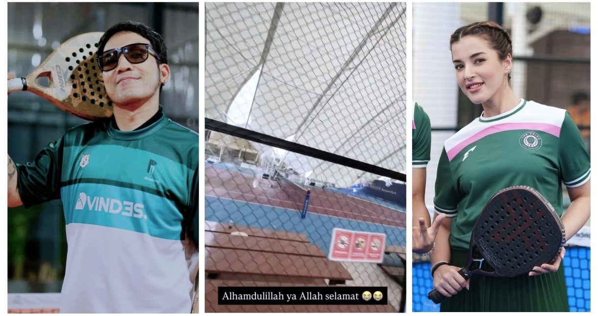 Detik-Detik Tasya Farasya dan Desta Selamat dari Ambruknya Atap Lapangan Padel di Jakbar