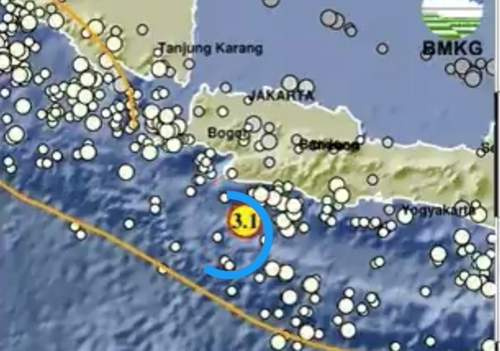 Info BMKG Gempa Hari Ini M 3,1 Guncang Sukabumi