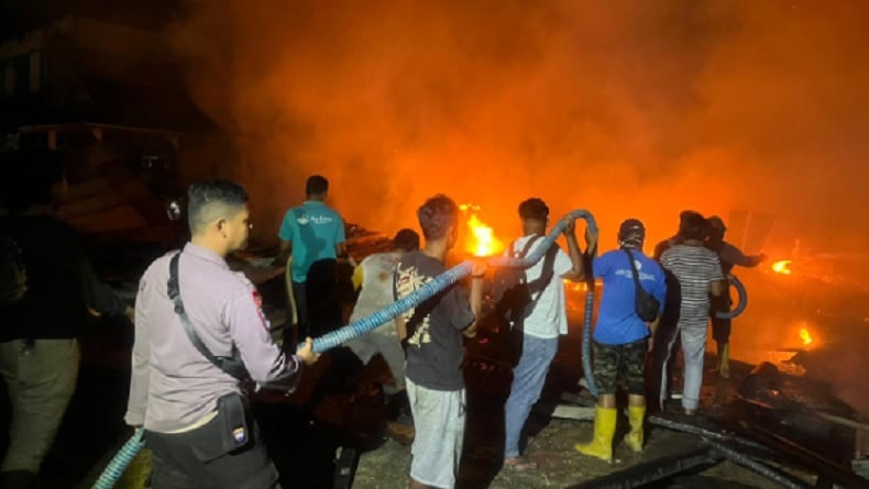 Kebakaran Hebat di Keerom Papua, 2 Ruko Hangus Dilalap Api