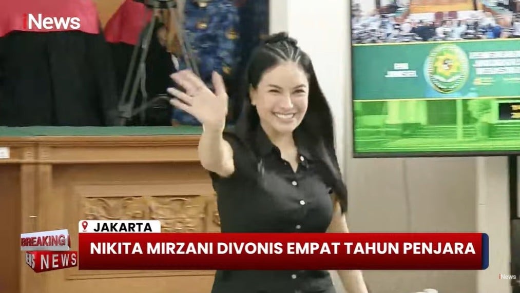 Breaking News: Nikita Mirzani Divonis 4 Tahun Penjara dan Denda Rp1 Miliar 
