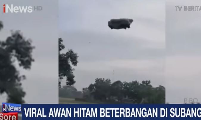Viral Gumpalan Awan Hitam di Subang, Begini Kesaksian Warga