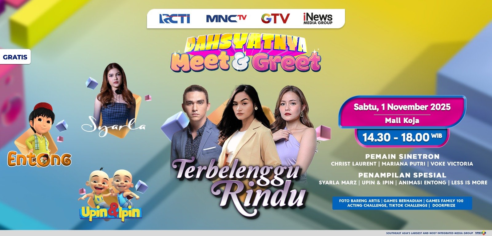 Sabtu Ini Ke Dahsyatnya Meet & Greet Terbelenggu Rindu di Koja Jakarta Utara Yuk!