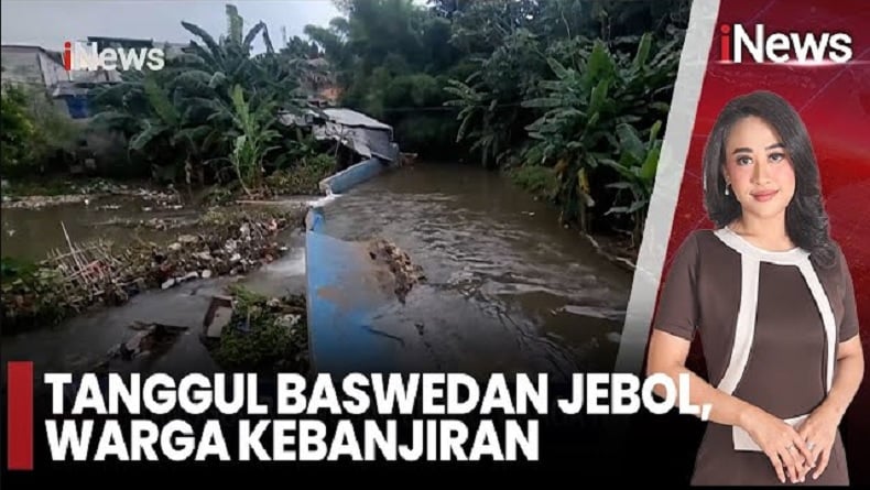 Hujan Deras, Tanggul Jebol dan Pohon Tumbang di Jakarta Selatan