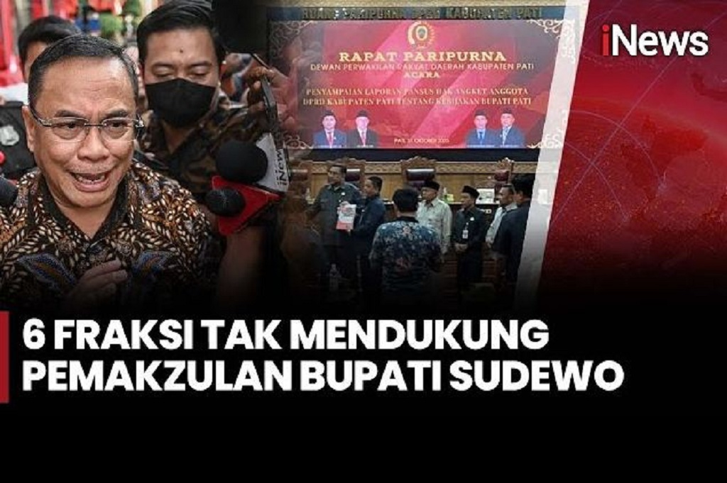 Sah! Bupati Pati Batal Dimakzulkan, Hanya 1 Fraksi Ingin Sudewo Diberhentikan